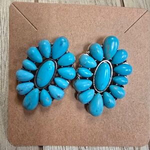 Turquoise Oval Earrings
